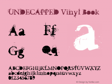 UNDECAPPED Vinyl Book Version 1.00 March 6, 2006, Font Sample