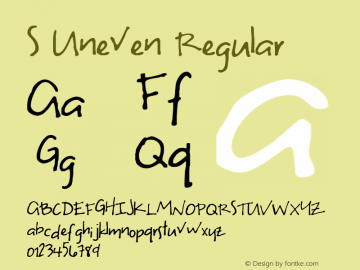 S Uneven Regular 2002; 1.0, initial release图片样张