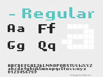 - Regular Version 2.500 (license nr. xxxx - Underware) Font Sample