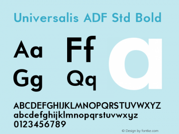 Universalis ADF Std Bold 1.009;FFEdit图片样张