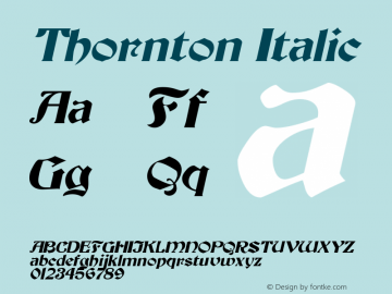 Thornton Italic Rev. 003.000图片样张