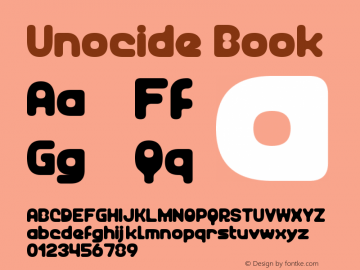 Unocide Book Version 2003.06.18 Font Sample