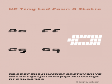 UP Tiny lcd four 8 Italic Version 1.3 2008图片样张