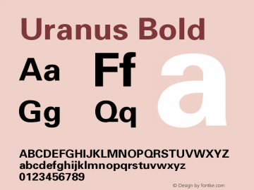 Uranus Bold Version 2.00; 2008;图片样张