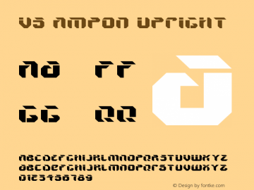 V5 Ampon Upright Macromedia Fontographer 4.1 12/14/00 Font Sample