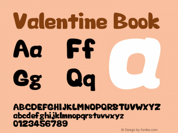 Valentine Book Version Macromedia Fontograp图片样张