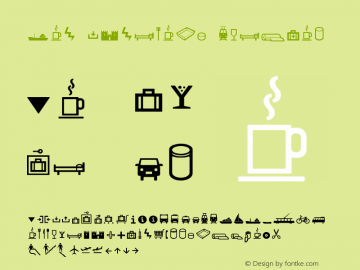 Van Dingbats Regular Version 001.001 Font Sample