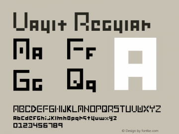 Vault Regular Version 1.0 Font Sample