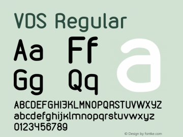 VDS Regular Version 1.000 2009 initial release Font Sample
