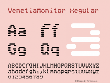 VenetiaMonitor Regular 001.000 Font Sample