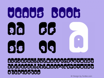 Venus Book Version 1.0 Font Sample