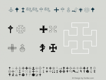 Crosses Regular 1.0 20-03-2002 Font Sample