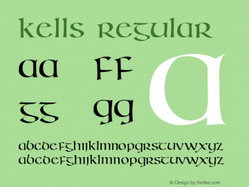 Kells Regular 002.000 Font Sample