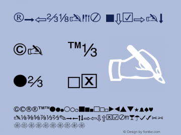 Dingbats Normal 1.0 Wed Sep 07 17:10:48 1994图片样张