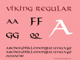 Viking Regular v001.095 Font Sample