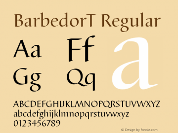 BarbedorT Regular Version 001.005图片样张