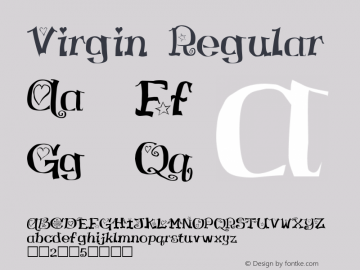 Virgin Regular Altsys Fontographer 3.5  1/16/97 Font Sample