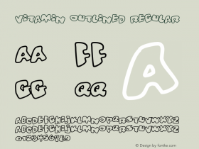 Vitamin outlined Regular 2 Font Sample