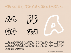 Vitamin outlined Regular 2 Font Sample