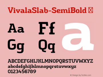 VivalaSlab-SemiBold ☞ Version 1.006;PS 001.006;hotconv 1.0.70;makeotf.lib2.5.58329;com.myfonts.easy.johannes-hoffmann.vivala-slab.semi-bold.wfkit2.version.4hDt Font Sample
