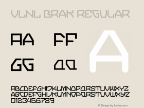 VLNL Brak Regular 001.000 Font Sample