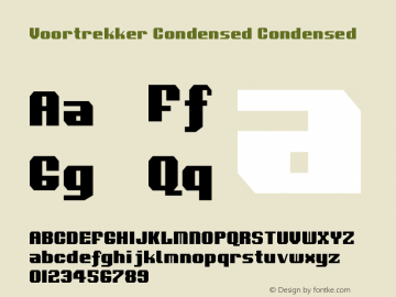 Voortrekker Condensed Condensed 001.000 Font Sample