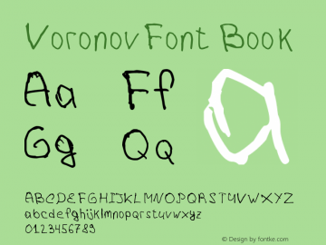 VoronovFont Book Version 1.00 May 7, 2009, in图片样张