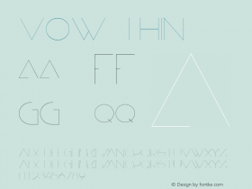 Vow-Thin ☞ Version 1.000;com.myfonts.easy.thinkdust.vow.thin.wfkit2.version.3qWe图片样张