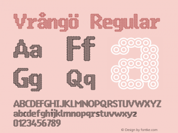 Vrångö Regular Version 1.000 2009 initial release Font Sample