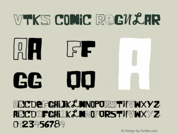 VTKS COMIC Regular Version 1.00 April 2, 2010, initial release Font Sample