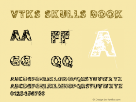 VTKS SKULLS Book Version 1.00 December 13, 20 Font Sample