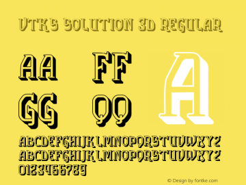 vtks solution 3d Regular Version 1.00 March 14, 2010, initial release Font Sample