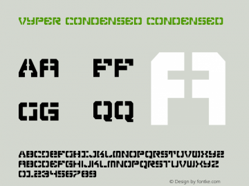 Vyper Condensed Condensed 001.000 Font Sample