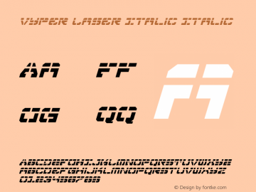 Vyper Laser Italic Italic 001.000 Font Sample