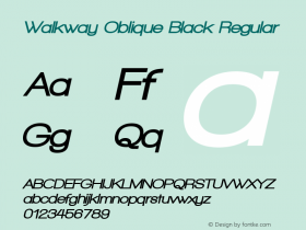 Walkway Oblique Black Regular 1.0 Font Sample