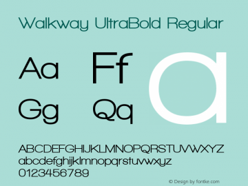 Walkway UltraBold Regular 1.0 Font Sample