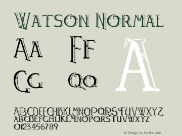 Watson Normal Version 1.00 Font Sample