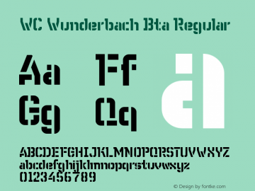 WC Wunderbach Bta Regular Version 1.200;PS 001.002;Core 1.0.38图片样张