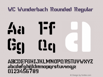 WC Wunderbach Rounded Regular Version 1.000;PS 001.000;hotconv 1.0.38 Font Sample