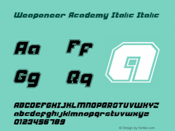 Weaponeer Academy Italic Italic 001.000图片样张