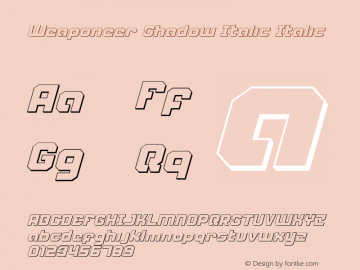 Weaponeer Shadow Italic Italic 001.000图片样张