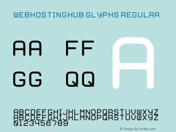 WebHostingHub-Glyphs Regular Version Font Sample