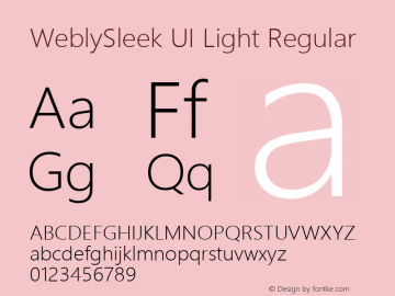 WeblySleek UI Light Regular Version 0.10 January 23, 2013 Font Sample