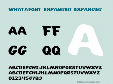 Whatafont Expanded Expanded 2 Font Sample