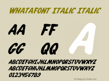 Whatafont Italic Italic 2 Font Sample