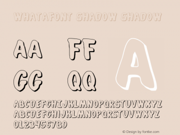 Whatafont Shadow Shadow 2 Font Sample