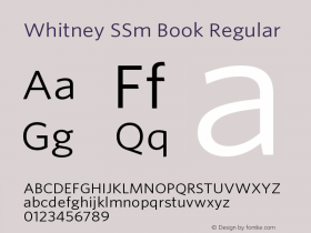 Whitney SSm Book Regular Version 1.200 Pro (Latin-X, Cyrillic-X)图片样张