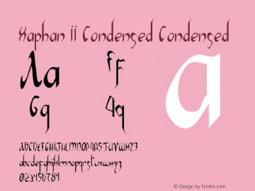 Xaphan II Condensed Condensed 1图片样张