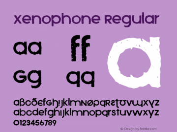 Xenophone Regular updated June 2007 Font Sample