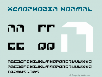 Xenophobia Normal 1 Font Sample